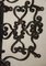 Black Forged Iron Wall Rack Entryway Mirror, 1950s 9