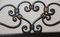 Black Forged Iron Wall Rack Entryway Mirror, 1950s, Image 6