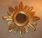 Gold Sun Mirror Giltwood Frame Sunburst Wall Decor 1970s 4