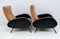 Mid-Century Reclining Armchairs in Modern Italian Leather attributed to Marco Zanuso, 1950s, Set of 2, Image 7