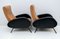 Set of Mid-Century Reclining Armchairs in Modern Italian Leather attributed to Marco Zanuso, 1950s 7