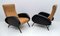 Mid-Century Reclining Armchairs in Modern Italian Leather attributed to Marco Zanuso, 1950s, Set of 2, Image 2