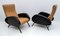 Set of Mid-Century Reclining Armchairs in Modern Italian Leather attributed to Marco Zanuso, 1950s 2