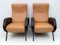 Set of Mid-Century Reclining Armchairs in Modern Italian Leather attributed to Marco Zanuso, 1950s 1
