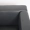 Sofá de 2,5 plazas Brüh modelo Visavis de cuero negro de Roland Meyer, Imagen 4