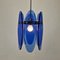 Lampe à Suspension en Verre Bleu de Veca, Italie, 1970s 6