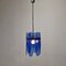 Blue Glass Pendant from Veca, Italy, 1970s 3