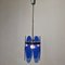 Lampada a sospensione in vetro blu di Veca, Italia, anni '70, Immagine 5