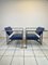 Postmodern Armchairs in Steel and Leather, 1980s, Set of 2, Image 2