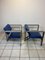 Postmodern Armchairs in Steel and Leather, 1980s, Set of 2 3