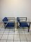 Postmodern Armchairs in Steel and Leather, 1980s, Set of 2, Image 3