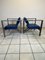 Postmodern Armchairs in Steel and Leather, 1980s, Set of 2 5