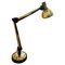 Mid-Century Modern Italian Adjustable Gilt Metal Desk Lamp, 1970s, Image 1