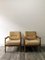 Mid-Century Beige Armchairs in Teak & Velour, 1960s, Set of 2 4