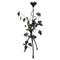 Wrought Iron Floor Lamp with Leaves, Flowers, and Parrot, 1960s 1