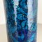 Jarrón con forma de pez de cerámica en azul de Rimini atribuido a Aldo Londi para Bitossi, Italia, años 60, Imagen 13