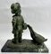 Art Deco Spelter Sculpture by Prof. R. Volpi, Belgium, 1920 8