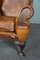 Vintage Leather Wingback Armchair 9