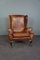 Vintage Leather Wingback Armchair 5