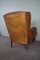 Vintage Leather Wingback Armchair 6