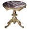 Antique Gilded Side Table with Marble Top, 1860s 1