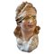 Mid-Century Modern Polychrome Ceramic Blindfolded Goddess Bust, 1950s 2