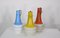 Lámparas colgantes italianas de vidrio en rojo, amarillo y azul al estilo de Vitosi, años 60. Juego de 3, Imagen 3