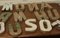 Small Folk Art Wooden Letters, 1960s, Set of 13, Image 9