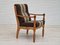 Danish Oak and Wool Armchair, 1970s, Image 1