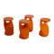 Percheros de cerámica naranja, años 70. Juego de 4, Imagen 2