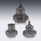 Birmanisches Silbernes Pfau Teeservice, 1890er, 3 . Set 2