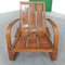 Art Deco Bauhaus Italian Rationalist Wooden Curve Chair, 1930s 7