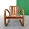 Art Deco Bauhaus Italian Rationalist Wooden Curve Chair, 1930s 5