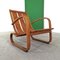Art Deco Bauhaus Italian Rationalist Wooden Curve Chair, 1930s 2