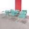 Emerald Green Velvet Chairs by Jano K. Takahama for Studio Simon attributed to Gavina, Set of 6 1