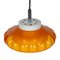 Space Age Orange and White Flower Ceiling Lamp, 1970s 3