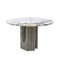 Mid-Century Modern Round Arabescato Black & White Marble Coffee Table by Carlo Scarpa, 1970s 2