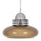 Space Age Brown and White Pendant Lamp, 1970s, Image 3