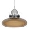 Space Age Brown and White Pendant Lamp, 1970s, Image 1