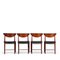Danish Model 317 with Black Leatherette Dining Chairs in Teak from Søborg Møbelfabrik, 1960s, Set of 4, Image 18