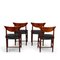 Danish Model 317 with Black Leatherette Dining Chairs in Teak from Søborg Møbelfabrik, 1960s, Set of 4, Image 13