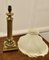 Chunky Brass Corinthian Column Table Lamp with Shade, 1920s 4