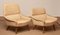 Wool and Oak Lounge Chairs attributed to Leif Hansen for Kronen, Denmark, 1960s, Set of 2 1