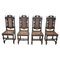 Late 19th Century Carved Walnut Chairs with Vienna Straw, Set of 4 1