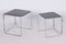 Mid-Century Nesting Tables in Chrome-Plated Steel & Glass, Czechia, 1960s, Set of 2, Image 3