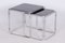 Mid-Century Nesting Tables in Chrome-Plated Steel & Glass, Czechia, 1960s, Set of 2, Image 1