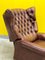 Poltrona Chesterfield reclinabile vintage marrone fatta a mano, Immagine 11