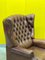 Poltrona Chesterfield reclinabile vintage marrone fatta a mano, Immagine 4