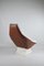 Vintage Space Age Lounge Chair in Leather and Fiberglass, 1970s 4
