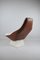 Vintage Space Age Lounge Chair in Leather and Fiberglass, 1970s 6